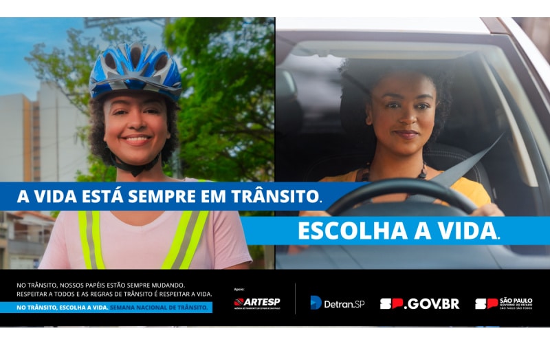 Detran-SP lança campanha educativa para a Semana Nacional do Trânsito