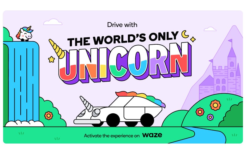Waze lança nova experiência de direção com Unicórnio