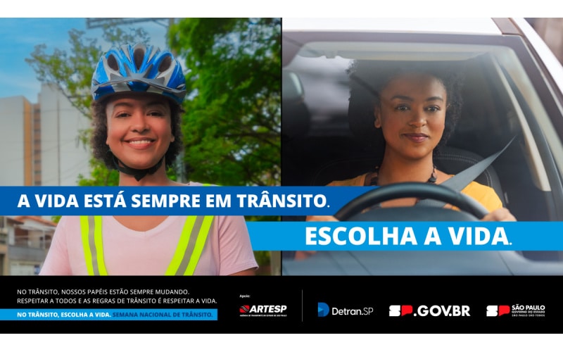 Detran-SP lança campanha educativa para a Semana Nacional do Trânsito