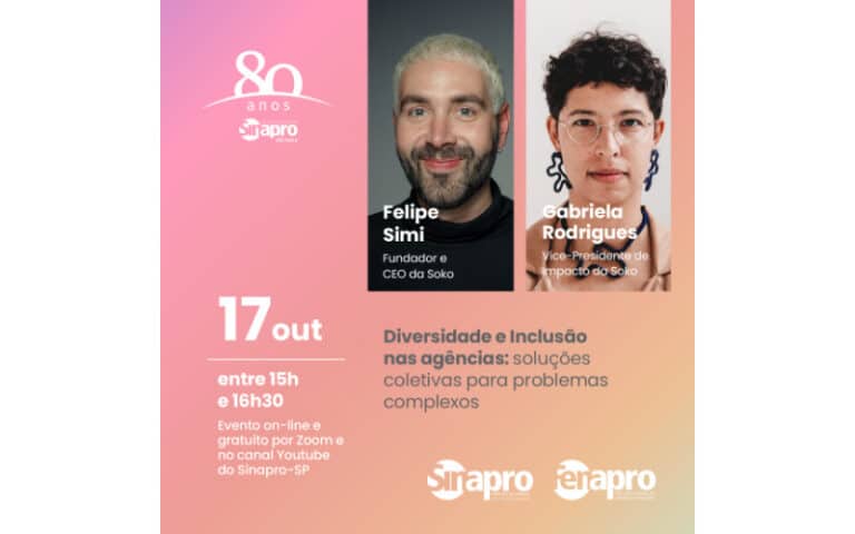 Felipe Simi e Gabriela Rodrigues são os convidados do Sinapro-SP