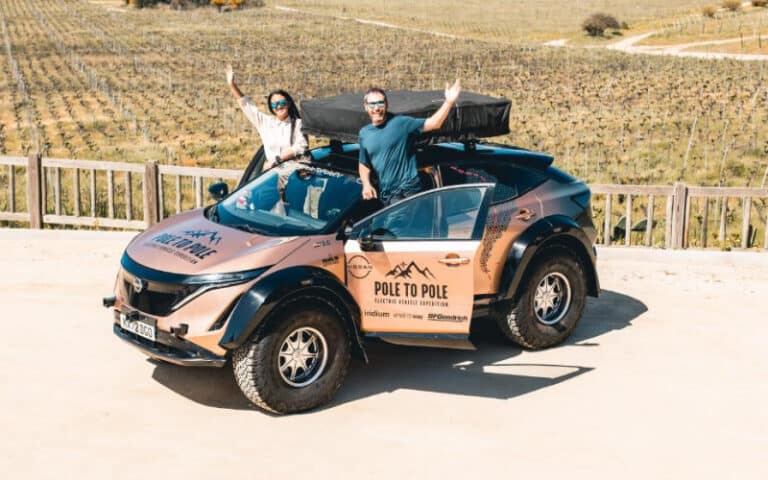Expedição “Polo a Polo” com 100% elétrico Nissan Ariya cruza o Chile