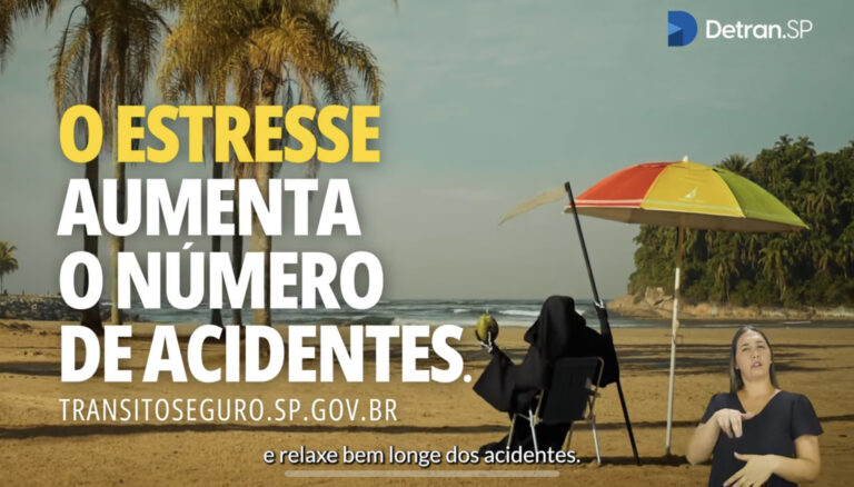 Detran-SP traz novamente a “Morte” como protagonista que deve entrar em férias
