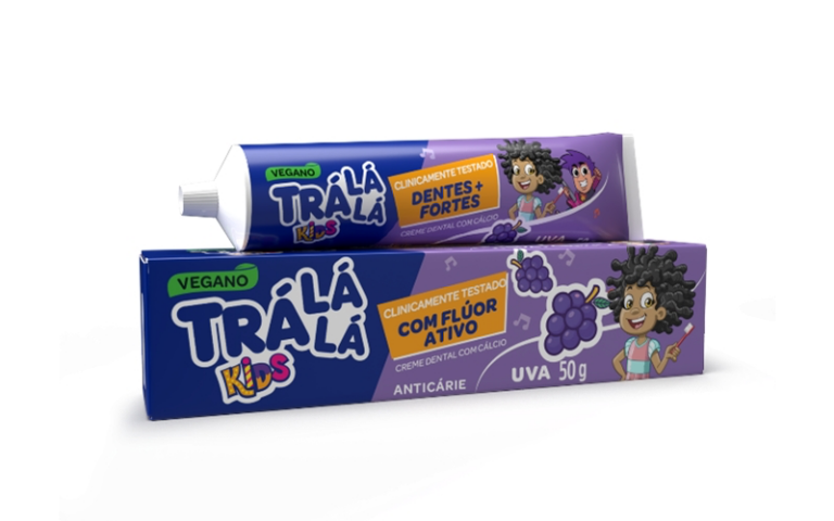 Trá Lá Lá lança Creme Dental Trá Lá Lá Kids Uva