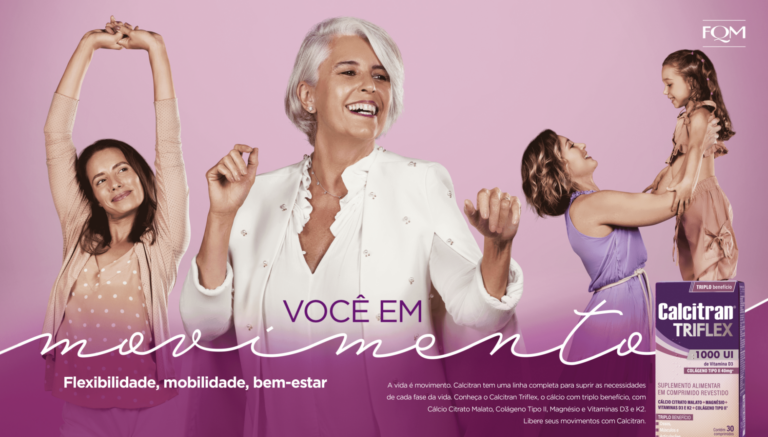 Calcitran inspira as formas de movimento em nova campanha