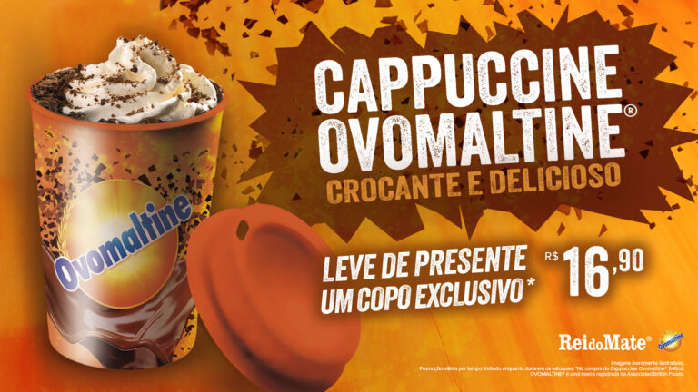 Rei do Mate lança Copo Exclusivo “Cappuccine Ovomaltine”