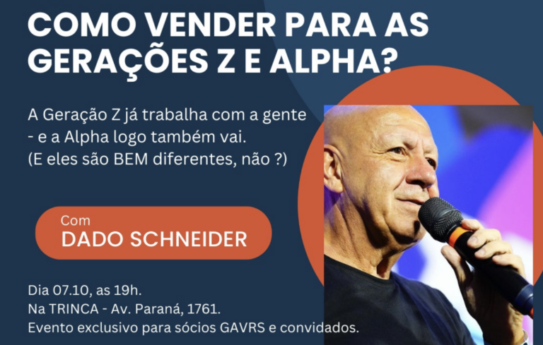 Palestra sobre as Gerações Z e Alpha com Dado Schneider