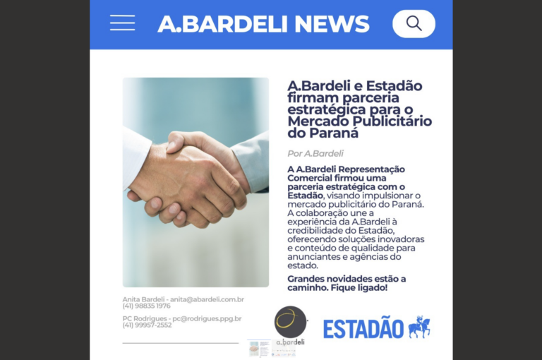 A.Bardeli e Estadão firmam parceria no Paraná