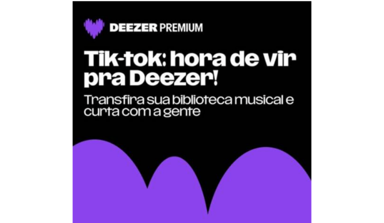 Deezer convida TikTokers a transferirem suas playlists