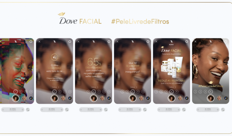 Dove desativa filtros das redes sociais para anunciar skincare facial