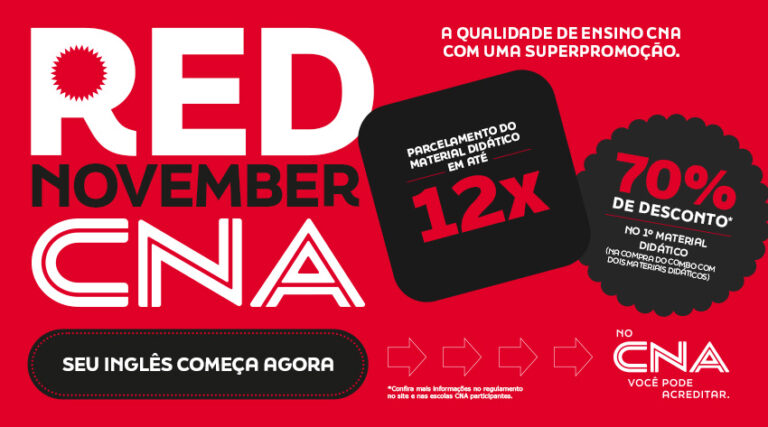 CNA Idiomas antecipa as promoções de Black Friday