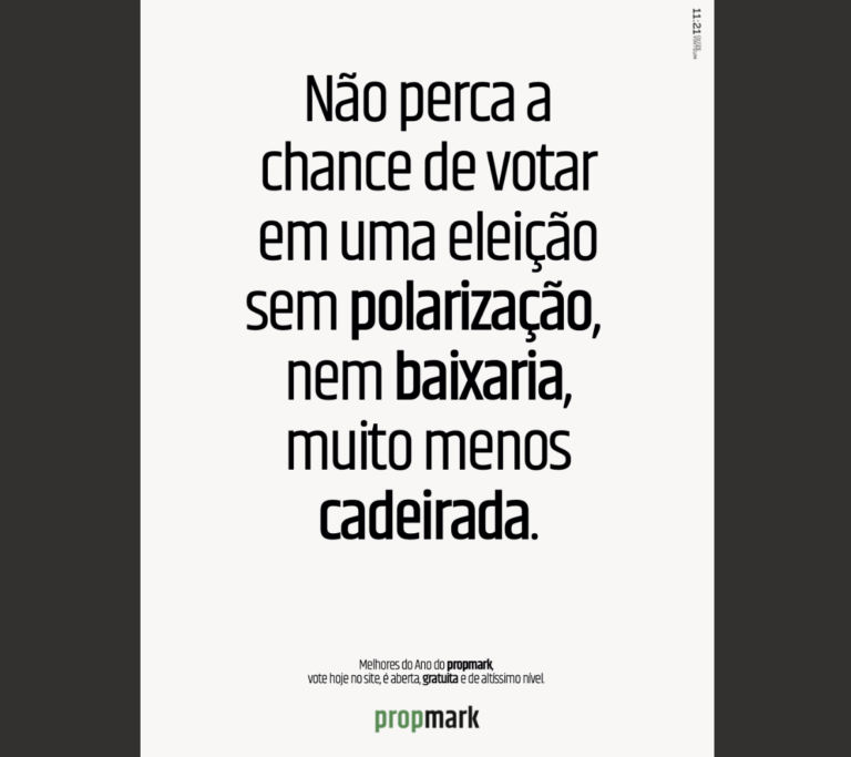 11:21 cria para Melhores do Ano do Propmark.