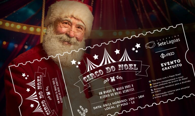 Com criação da WIDE, Shopping Sete Lagoas apresenta Circo do Noel!