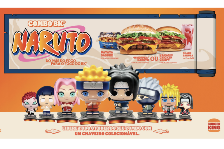 Burger King lança novo combo em parceria com Naruto