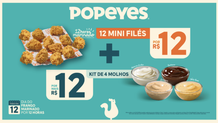 Dia de Popeyes traz dia 12 como a data oficial da marca