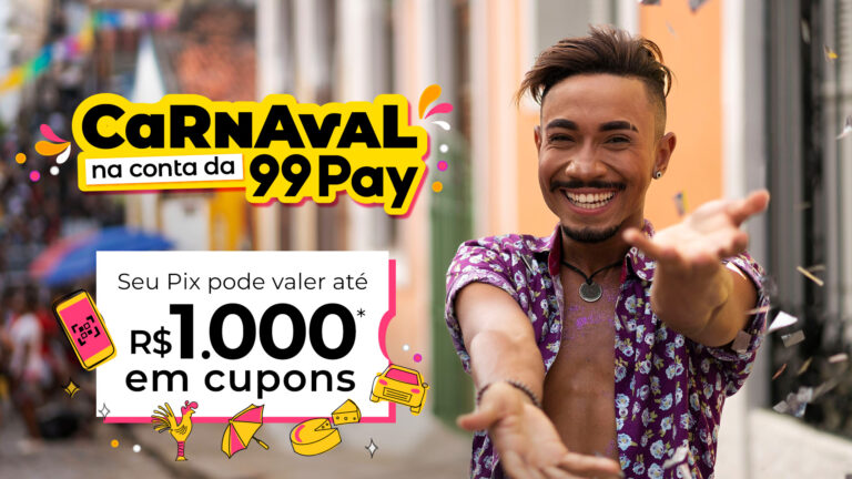 “Carnaval na Conta da 99Pay” leva vantagens para clientes da 99Pay