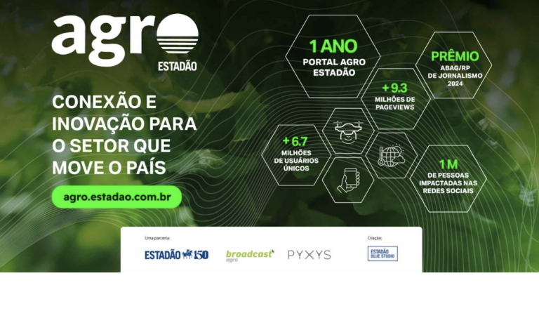 Portal Agro Estadão celebra um ano com mais de 6,7 milhões de usuários