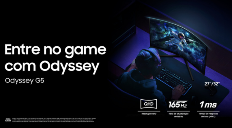 Monitor Samsung Odyssey G5 chega com resolução QHD