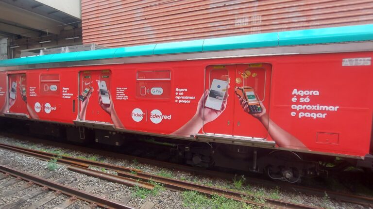 Ticket envelopa trem da linha 9-Esmeralda da CPTM