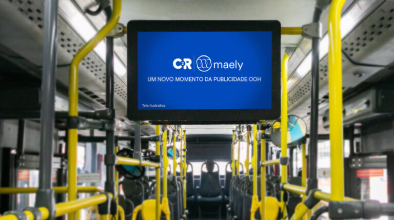 Maely Mídia OOH e C2R Mídia trazem painéis digitais aos ônibus de SP