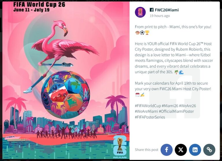 Rubem Robierb assina pôster da Copa do Mundo FIFA 2026