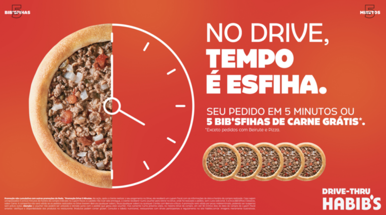 Seu tempo vale esfiha grátis no Habib’s