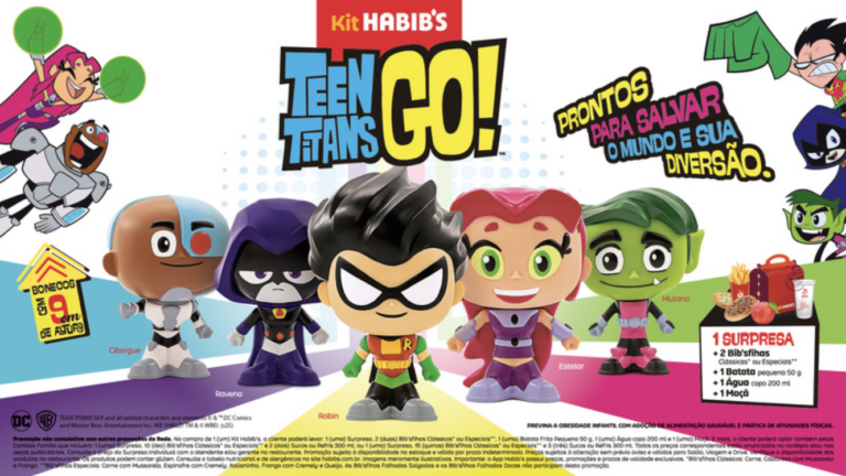 Habib’s lança brindes dos Jovens Titãs