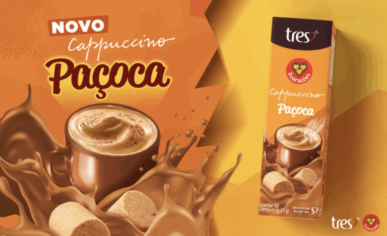 3 Corações lança cápsula de Cappuccino Paçoca