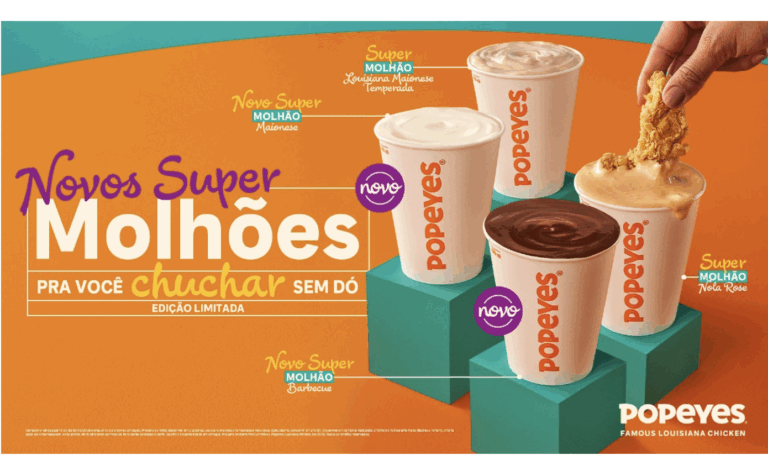 Popeyes amplia a linha “SUPER MOLHÕES”