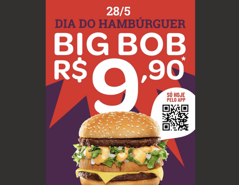 Bob’s aposta em “texto legal de verdade” no Dia do Hambúrguer