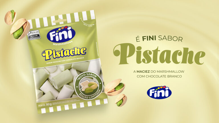 Fini lança Marshmallow sabor Pistache com Chocolate Branco