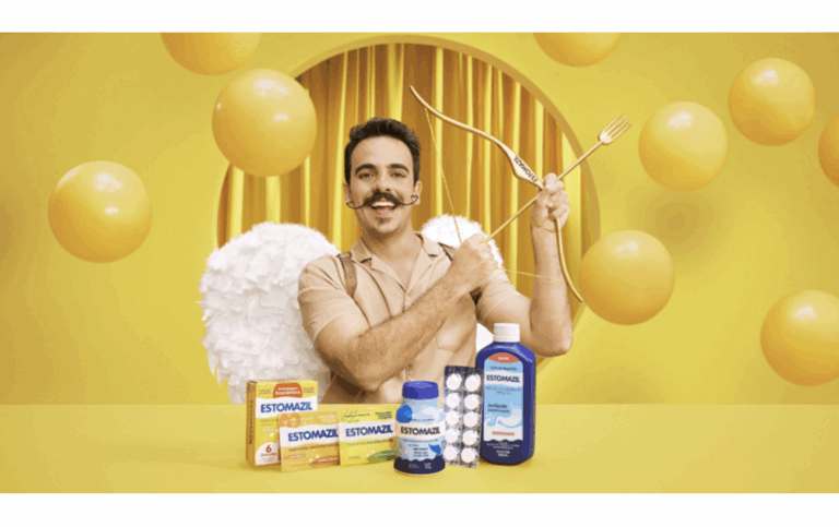 Mustache banca cupido em nova campanha de Estomazil
