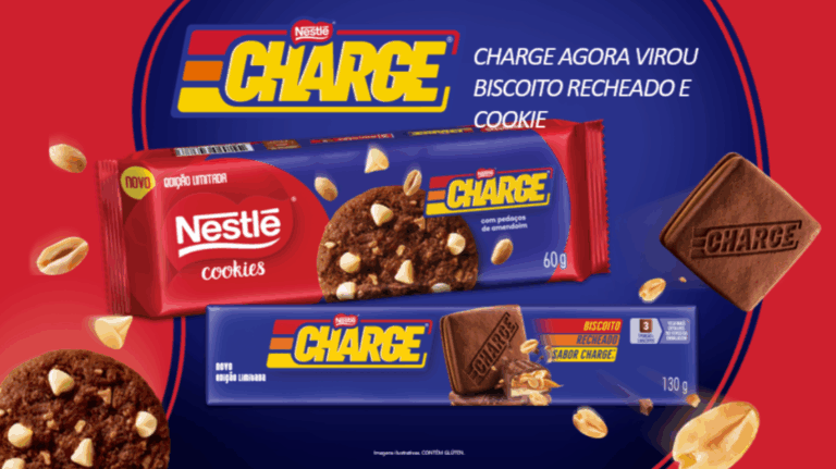 Nestlé amplia universo de Charge com lançamento de biscoitos 