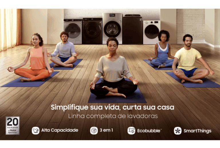 Samsung promove ser opção ideal para a lavanderia