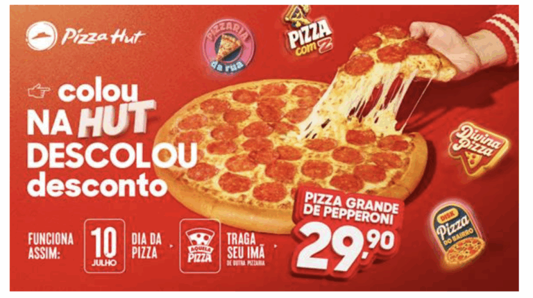Pizza Hut troca seu ímã de pizzaria no Dia da Pizza