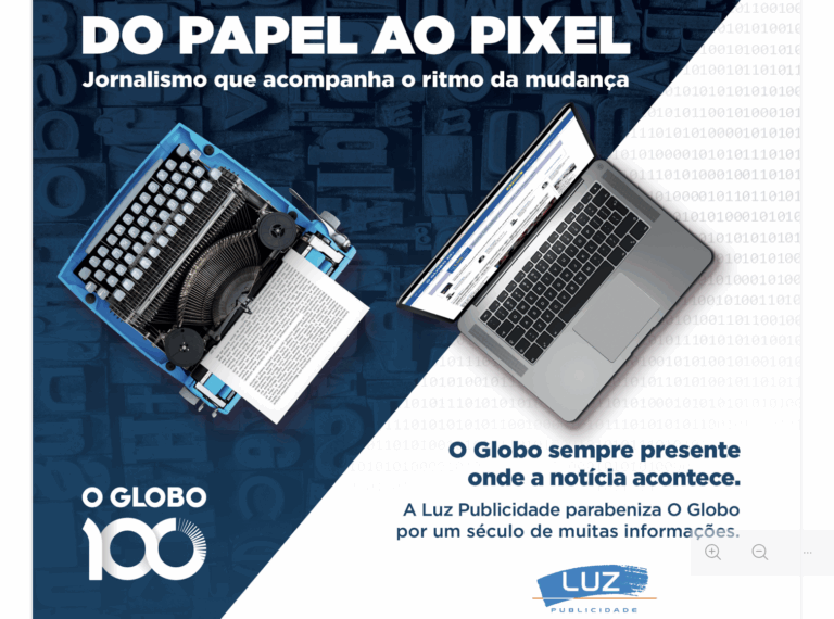 Luz Publicidade parabeniza 100 anos do jornal O Globo