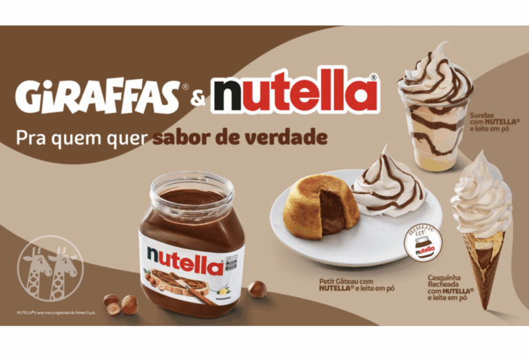 Nutella e Giraffas se unem em receitas exclusivas