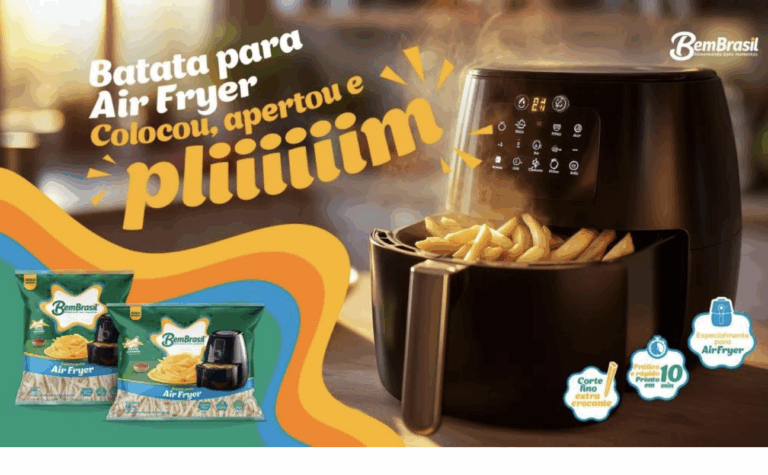 Batatas Air Fryer da Bem Brasil ganham nova embalagem