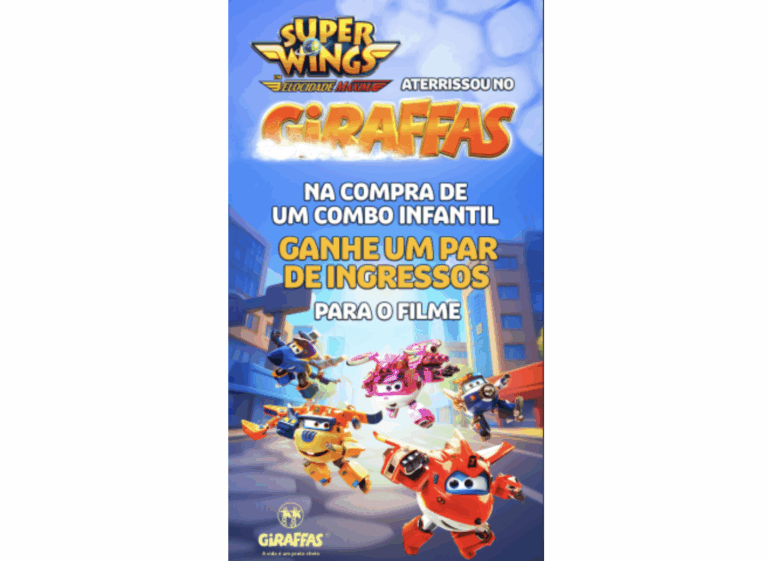 Super Wings chega com campanha Giraffas