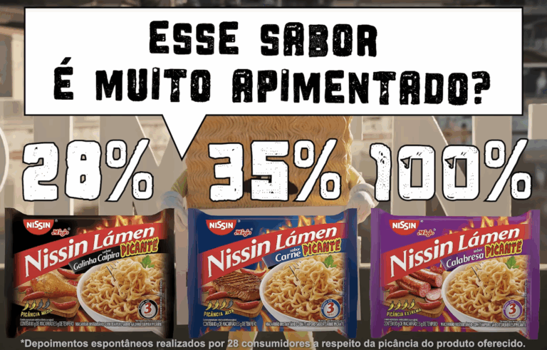 NISSIN faz desafio com lámens picantes em campanha
