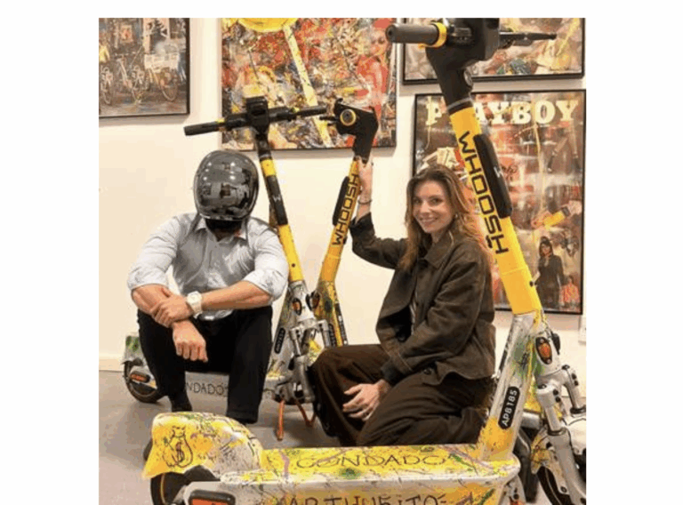 Empresa transforma patinetes em obras de arte