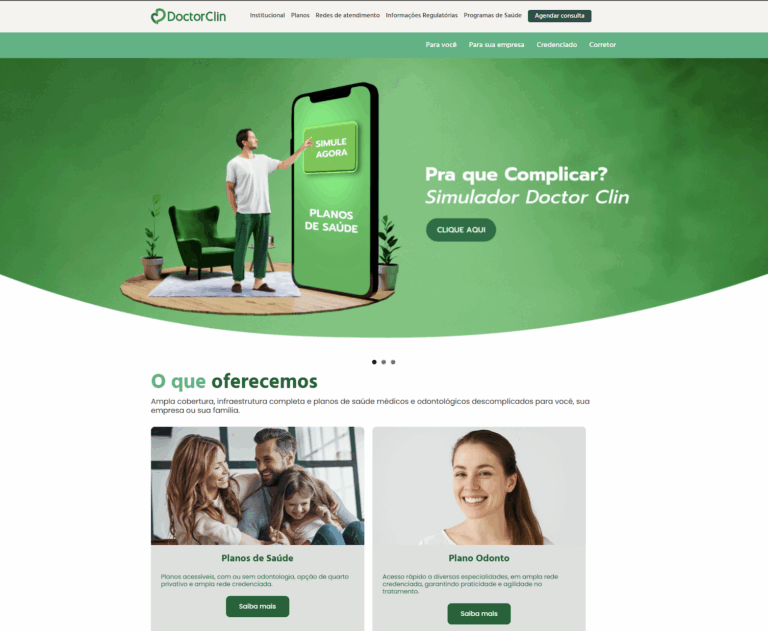 Boome assina o novo site da Doctor Clin