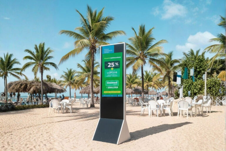 Totem interativo une alívio térmico e publicidade