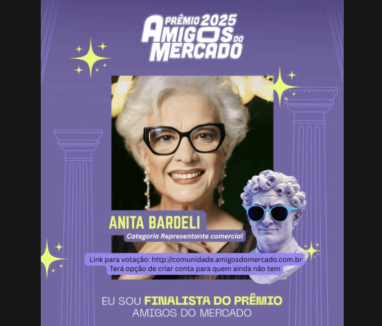 Anita Bardeli é finalista do Prêmio Amigos do Mercado