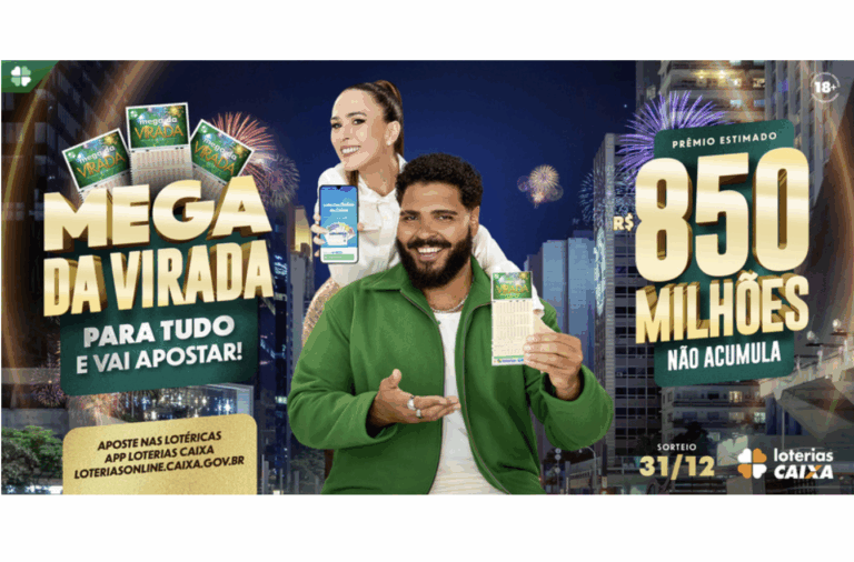 Paulo Vieira e Tatá Werneck estrelam campanha da Mega da Virada 