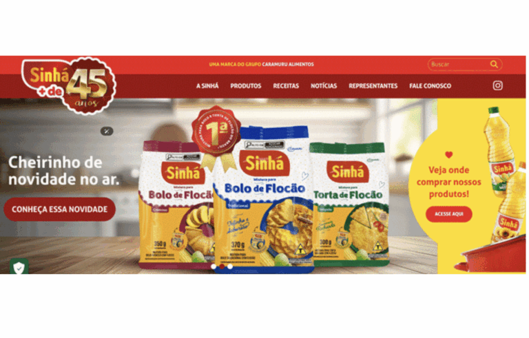 Sinhá Alimentos lança novo portal