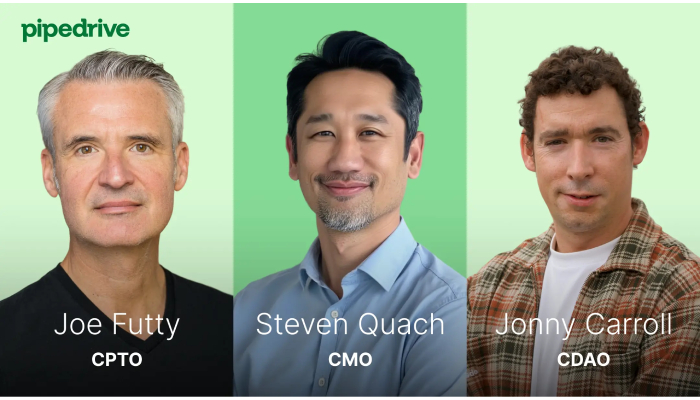 Pipedrive anuncia três novos executivos