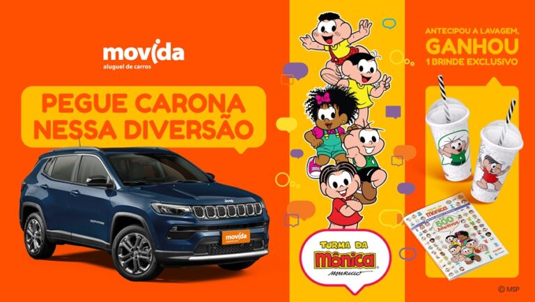 Turma da Mônica chega às lojas Movida