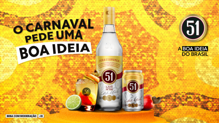 Cachaça 51 dá boas-vindas ao Carnaval em nova campanha