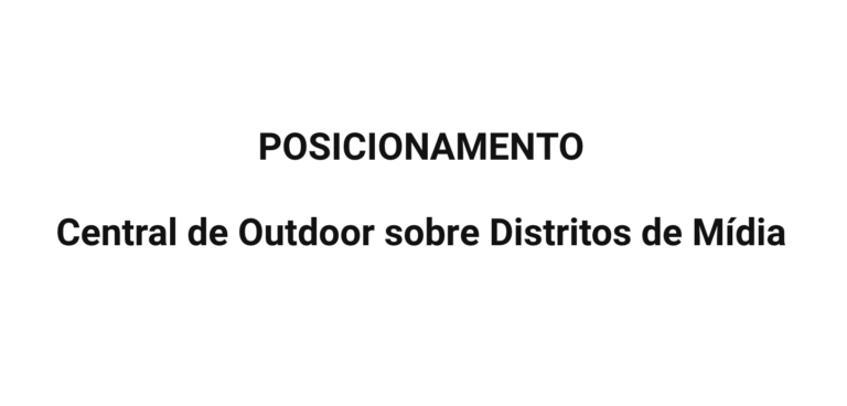 Central de Outdoor sobre Distritos de Mídia
