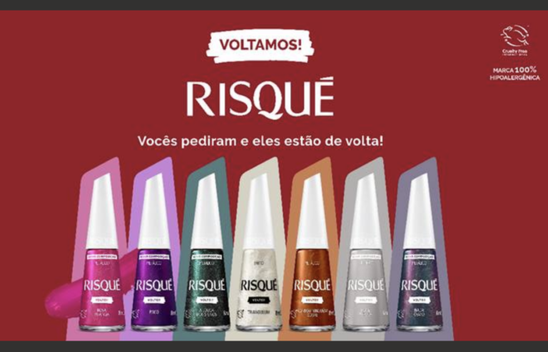 Risqué retorna sete cores icônicas